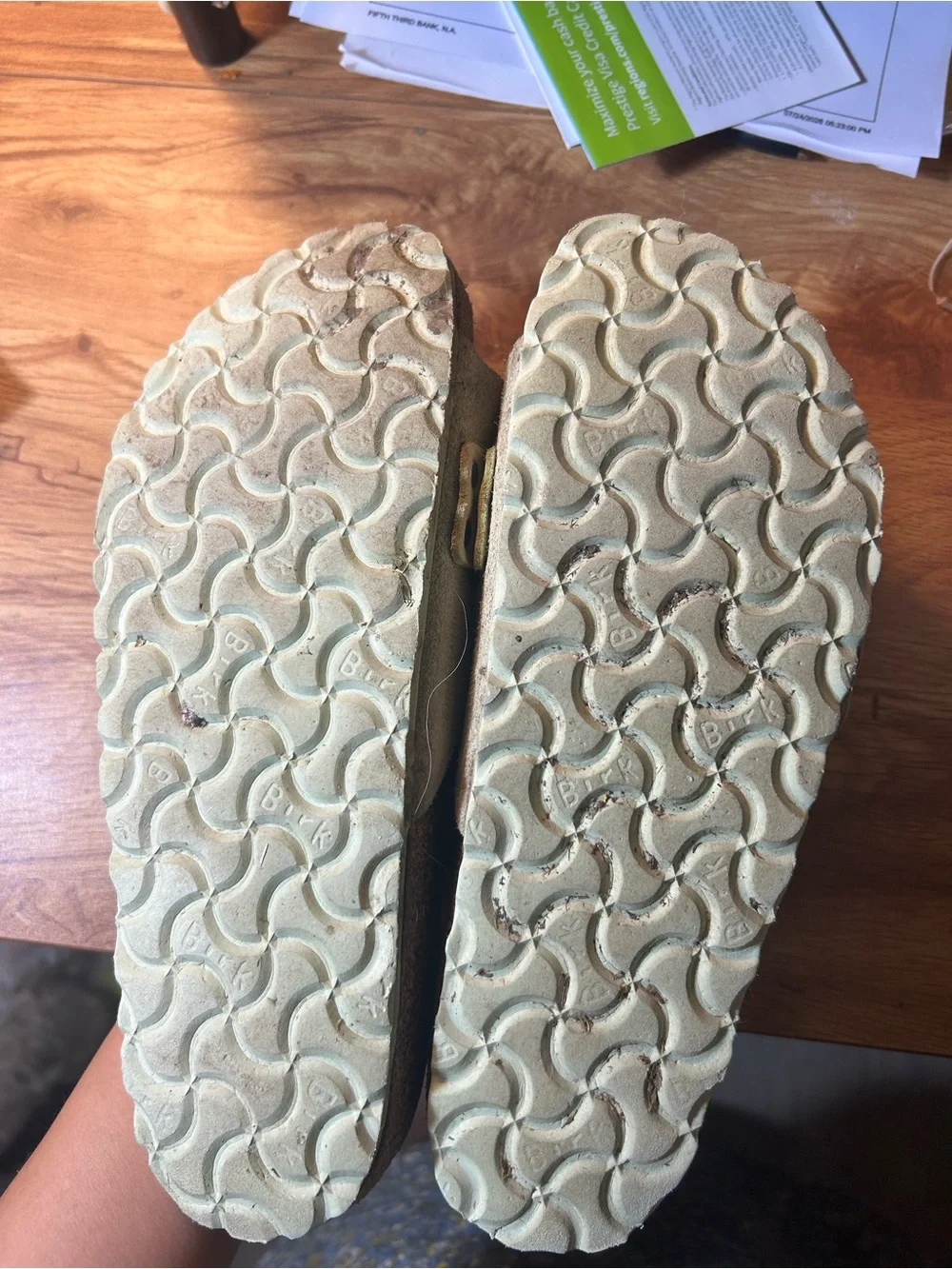Birkenstock Women's Suede Slide Sandals in Sage Green